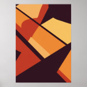 Warme geometrische abstrakte Wandkunst Poster (Vorne)