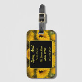 Warme goldene Sonnenblume Custom Gepäckanhänger (Vorderseite Vertikal)