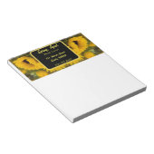Warme goldene Sonnenblume Custom Notizblock (angewinkelt)