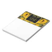 Warme goldene Sonnenblume Custom Notizblock (Rotiert)