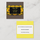 Warme goldene Sonnenblume Custom Telefonnummerkarte (Vorne/Hinten)
