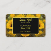 Warme goldene Sonnenblume Custom Visitenkarte (Vorderseite)