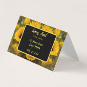 Warme goldene Sonnenblume Custom Visitenkarten (Vorderseite)