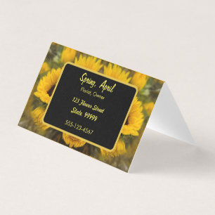 Warme goldene Sonnenblume Custom Visitenkarten