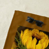 Warme goldene Sonnenblumen Strandtuch (Beispiel)