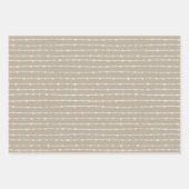Warme graue Rose Linien und Punkte Multi Geschenkpapier Set (Vorderseite 2)