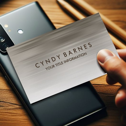 Warme graue Streifen-Visitenkarte Visitenkarte