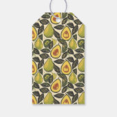 Warme grüne botanische Avocado Geschenkanhänger (Rückseite)