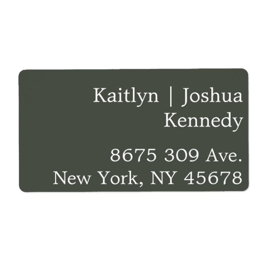 Warme grüne Elegant Geometrische Hochzeit (Vorne)