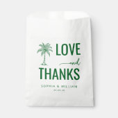 Warme grüne Palme Geschenktütchen (Vorderseite)