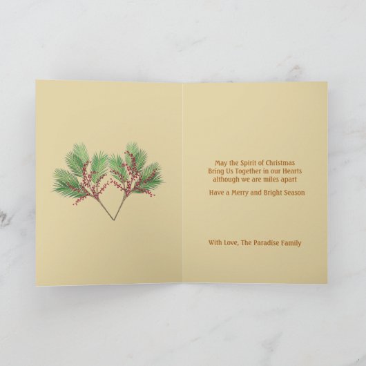 Warme Grüße aus Florida Weihnachtskarte Einladung (Innenseite)