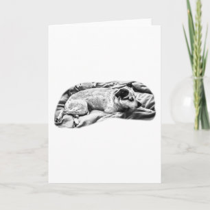 Warme Grüße von einem wachsamen Hund Karte