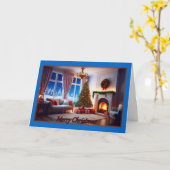 Warme Hearth Weihnachtskarte Karte (Gelbe Blume)