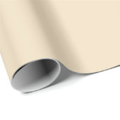 Warme, helle Vanilla Creme Beige Farbe Geschenkpapier (Rolleneckpunkt)