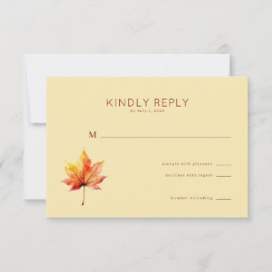 Warme Herbst-Ahornblatt-Einladung RSVP Karte