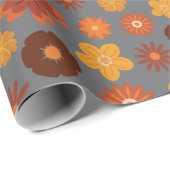 Warme Herbst-Blume nahtlos Herbst Geburtstage Geschenkpapier (Rolleneckpunkt)