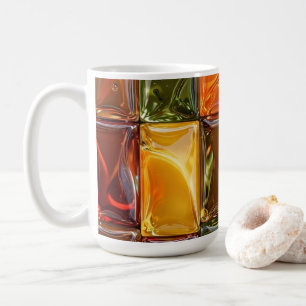 Warme Herbst-Glas-Mosaikfliesen - Glänzendes Berns Kaffeetasse