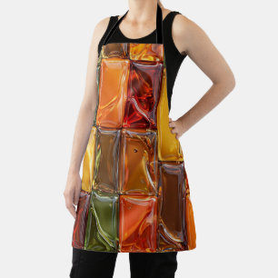 Warme Herbst-Glas-Mosaikfliesen - Glänzendes Berns Schürze