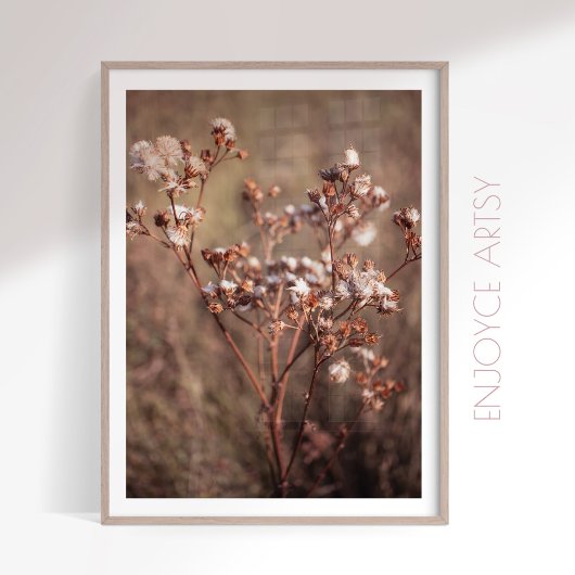 Warme Herbst Wildblume feminine Bauernmauer Kunst Poster
