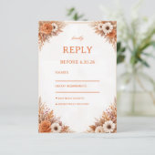 Warme Herbstalloristik RSVP Karte (Stehend Vorderseite)
