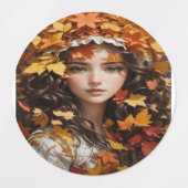 Warme Herbstblätter, magische Jahresgeschenke Etiketten (Design 1)