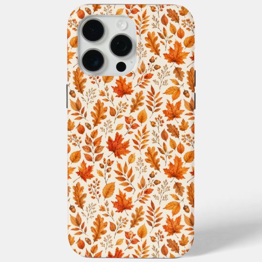 Warme Herbstblätter Nahtloses Muster Case-Mate iPhone Hülle (Rückseite)