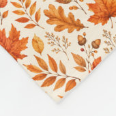 Warme Herbstblätter Nahtloses Muster Fleecedecke (Ecke)