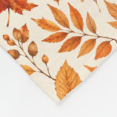 Warme Herbstblätter Nahtloses Muster Fleecedecke (Ecke)