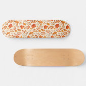 Warme Herbstblätter Nahtloses Muster Skateboard (Horizontal)