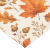 Warme Herbstblätter Nahtloses Muster Tischdecke (Schrägansicht)