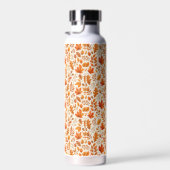 Warme Herbstblätter Nahtloses Muster Trinkflasche (Rechts)
