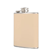 Warme Herbstblonde, solide Farbe, cremig beige Flachmann (Links)