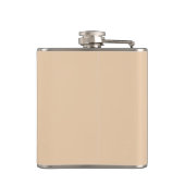 Warme Herbstblonde, solide Farbe, cremig beige Flachmann (Rückseite)