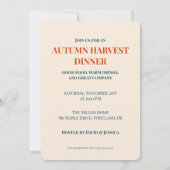 Warme Herbstdurchblumte Folklore-Hochzeit Einladung (Rückseite)