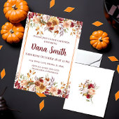 Warme Herbstdusche Wildblume Einladung