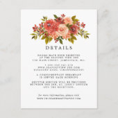 Warme Herbstfarben Blumengästen Details Begleitkarte (Vorderseite)
