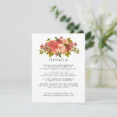 Warme Herbstfarben Blumengästen Details Begleitkarte (Stehend Vorderseite)