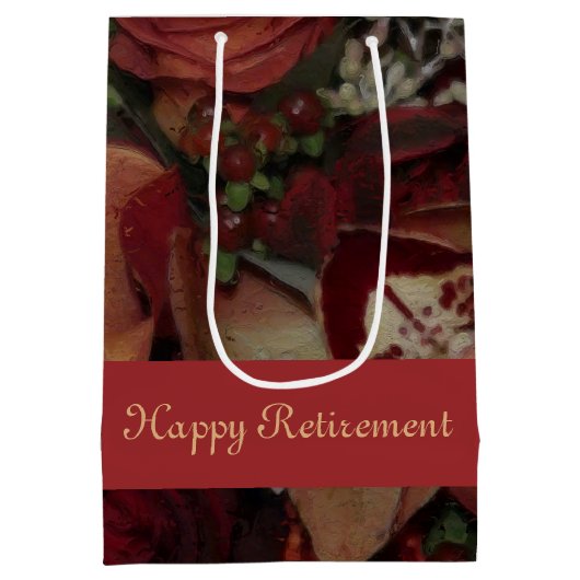 Warme Herbstfarben Mittlere Geschenktüte (Rückseite)