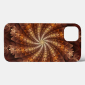 Warme Herbstfarben, moderne Abstrakte Fraktal Kuns Case-Mate iPhone Hülle (Rückseite (Horizontal))