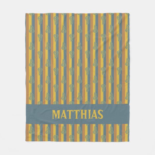 Warme Herbstfarben Retro Lacrosse Sticks und Strei Fleecedecke (Vorderseite)