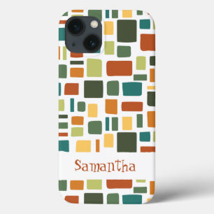 Warme Herbstfarben Wonky Squares & Rectangle Case-Mate iPhone Hülle
