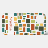 Warme Herbstfarben Wonky Squares & Rectangle Case-Mate iPhone Hülle (Rückseite (Horizontal))