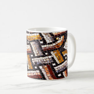warme Herbstfarbene Mosaike Kaffeetasse