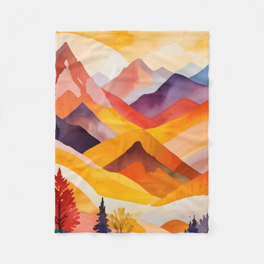 Warme Herbstgebirge Fleecedecke (Vorderseite)