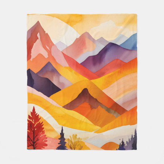 Warme Herbstgebirge Fleecedecke (Vorderseite)