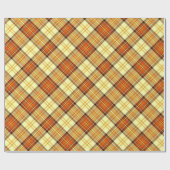 Warme herbstliche Plaid-Verpackungspapier Geschenkpapier (Flach)