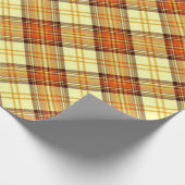 Warme herbstliche Plaid-Verpackungspapier Geschenkpapier (Ecke)