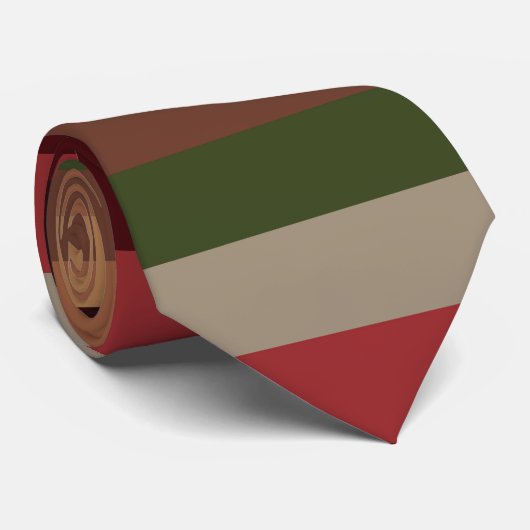 Warme Herbststreifen Krawatte (Gerollt)