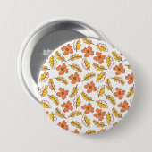 Warme Herbstuntergänge mit Blume Button (Vorne & Hinten)