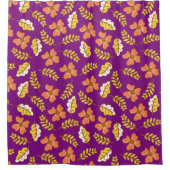 Warme Herbstuntergänge mit Blume Duschvorhang (Vorderseite)